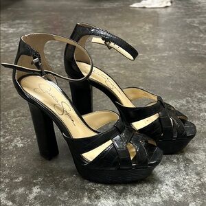 Jessica Simpson Mishka Platform Sandals with Crisscross Straps